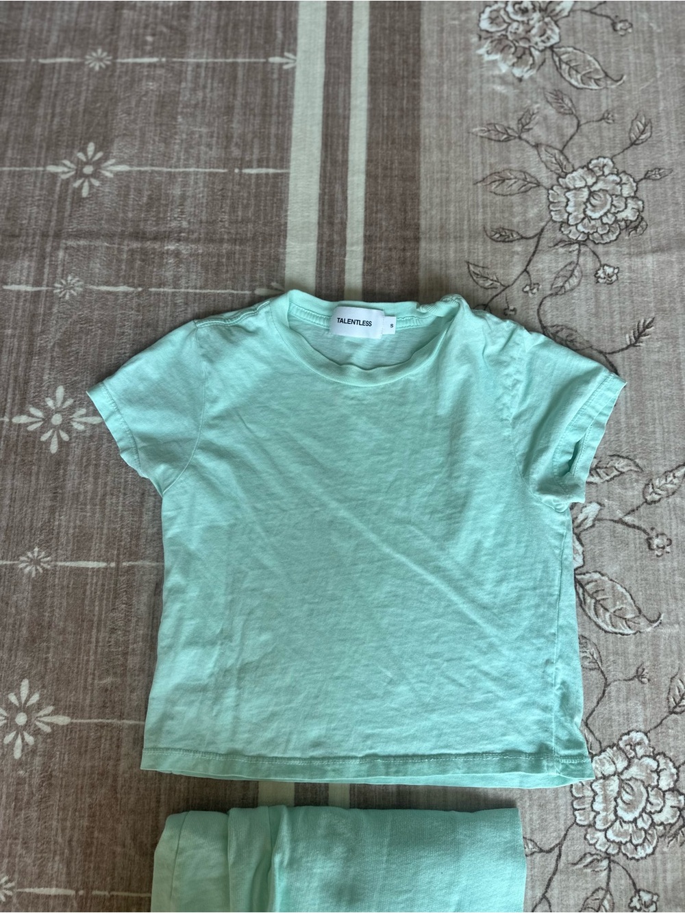TALENTLESS Mint Green Short Sleeve and Pant Set